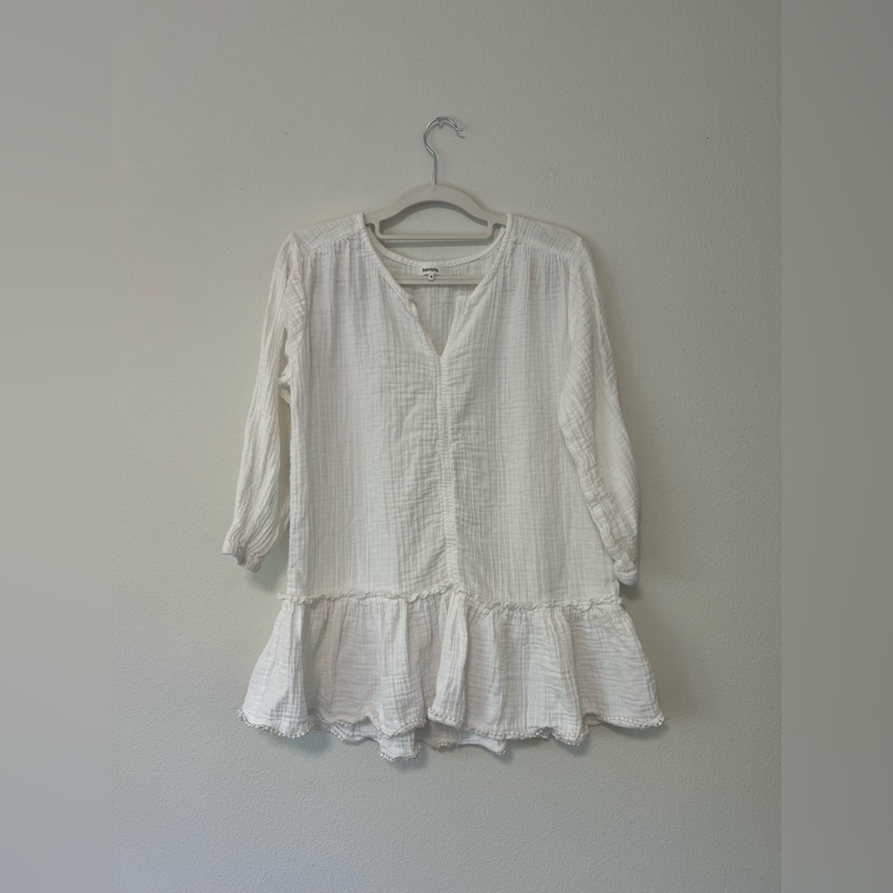 Kensie White Cotton Coverup Tunic